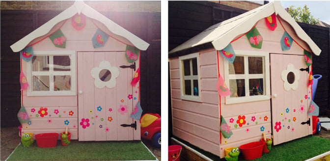 pink wooden playhouse