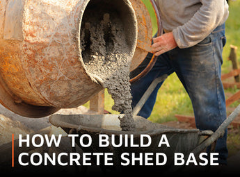 How to build a concrete shed base