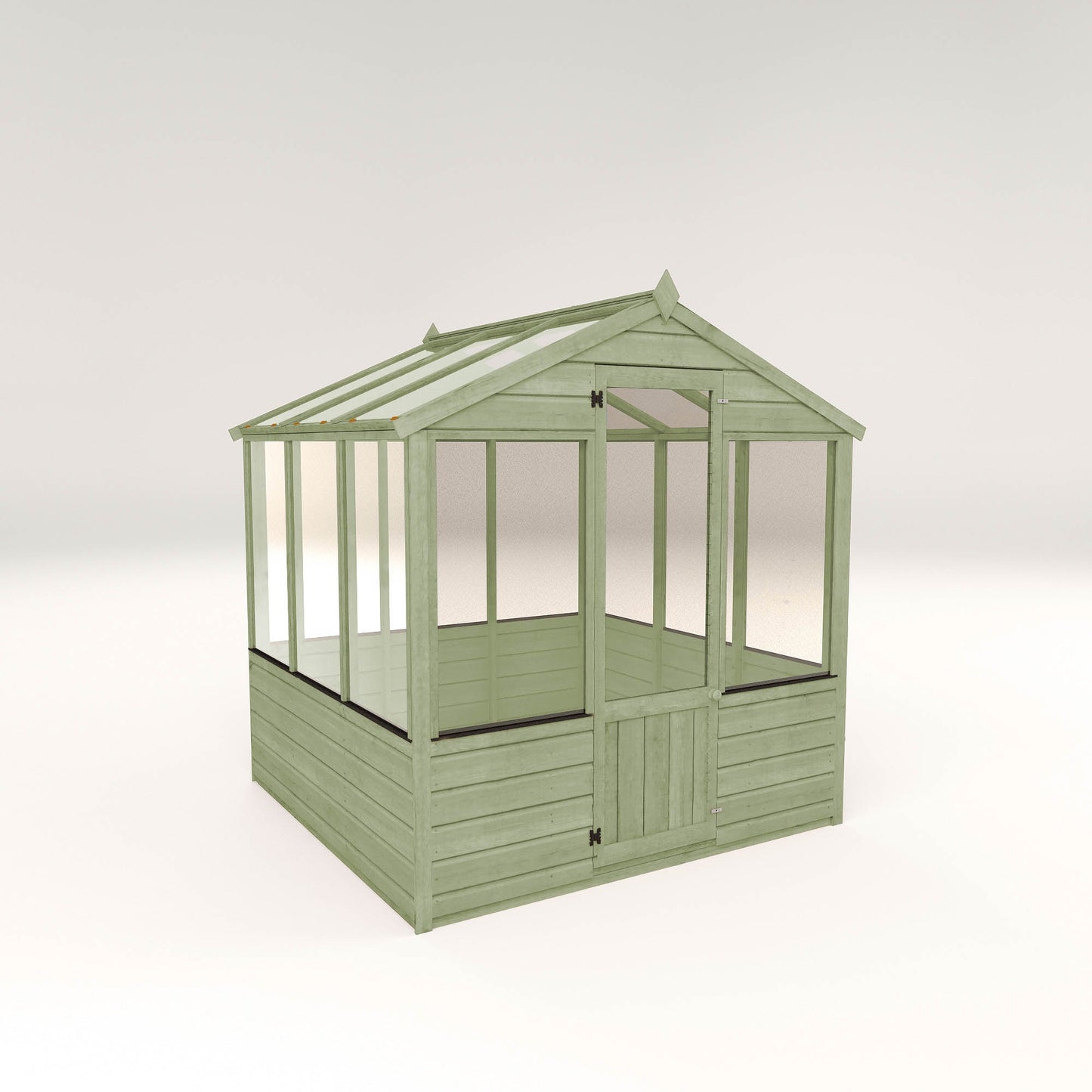 6 x 6 Ready Painted Evesham Wooden Greenhouse