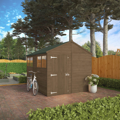 10 x 8 Ready Painted Woodsman Shiplap Apex Wooden Shed