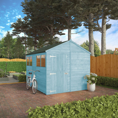 10 x 8 Ready Painted Woodsman Shiplap Apex Wooden Shed