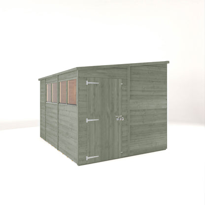 10 x 8 Ready Painted Woodsman Shiplap Pent Wooden Shed