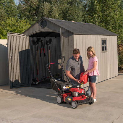 Lifetime 8 x 13' Outdoor Storage Shed - Dark Grey