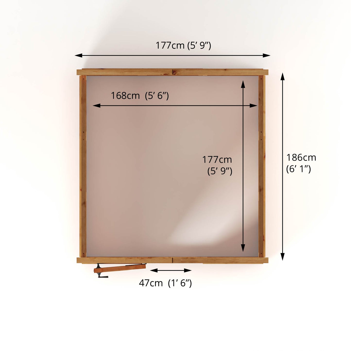 6 x 6 Woodsman Apex Polycarbonate Greenhouse