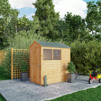 6 x 4 Woodsman Shiplap Apex Wooden Shed