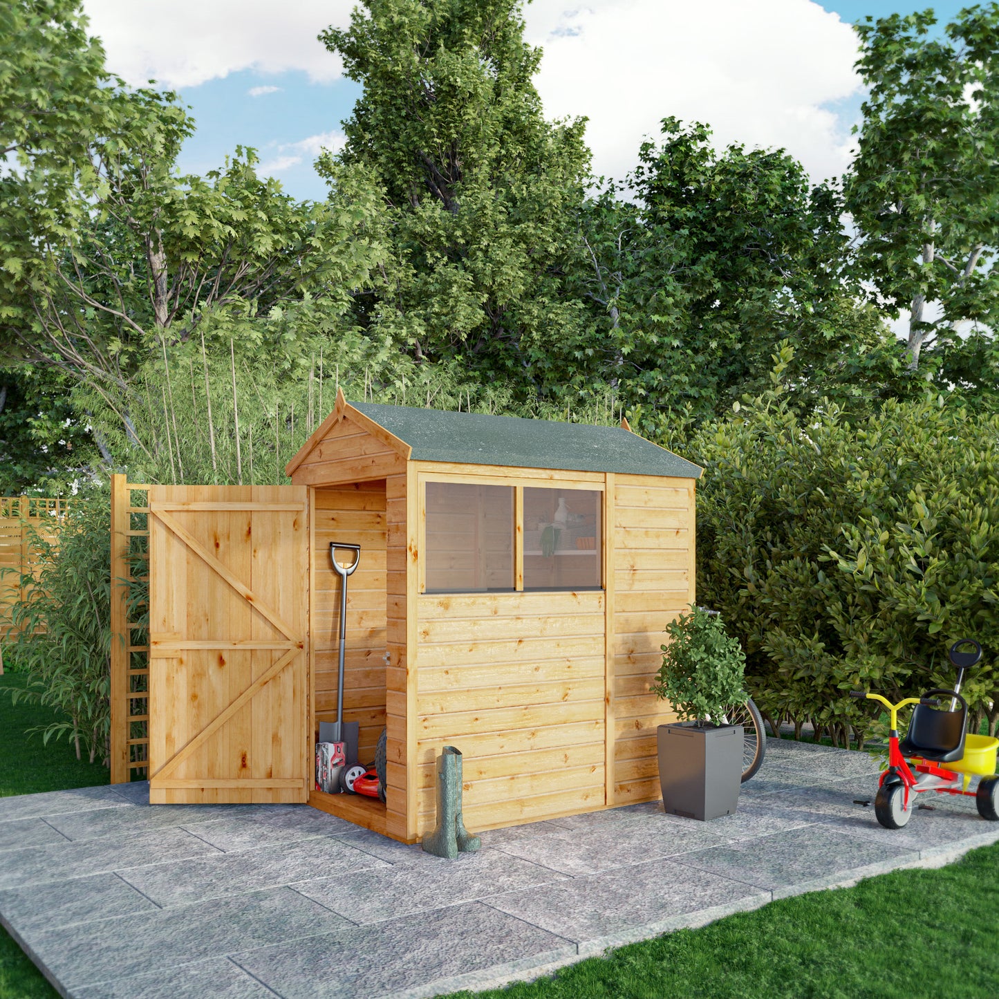 6 x 4 Woodsman Shiplap Apex Wooden Shed