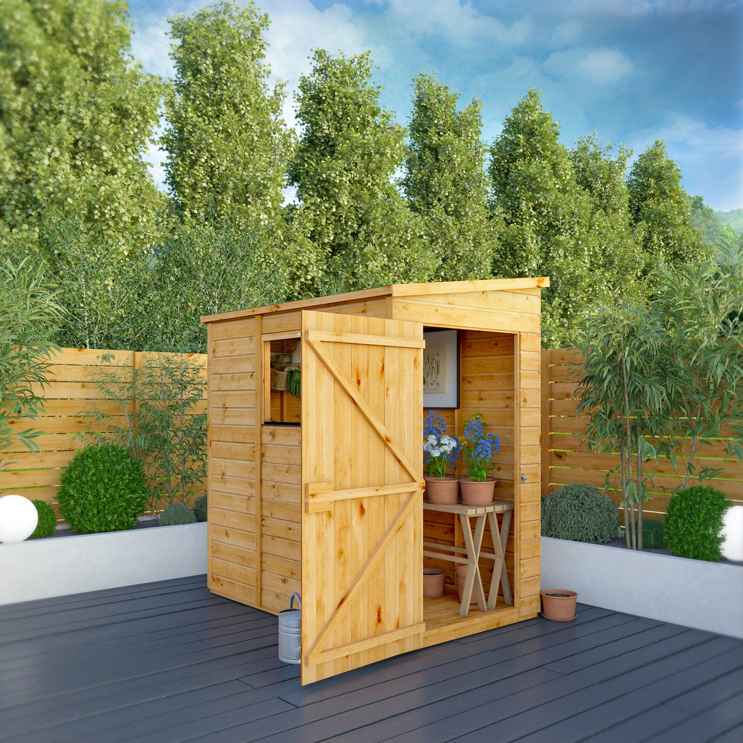 6 x 4 Woodsman Shiplap Pent Wooden Shed