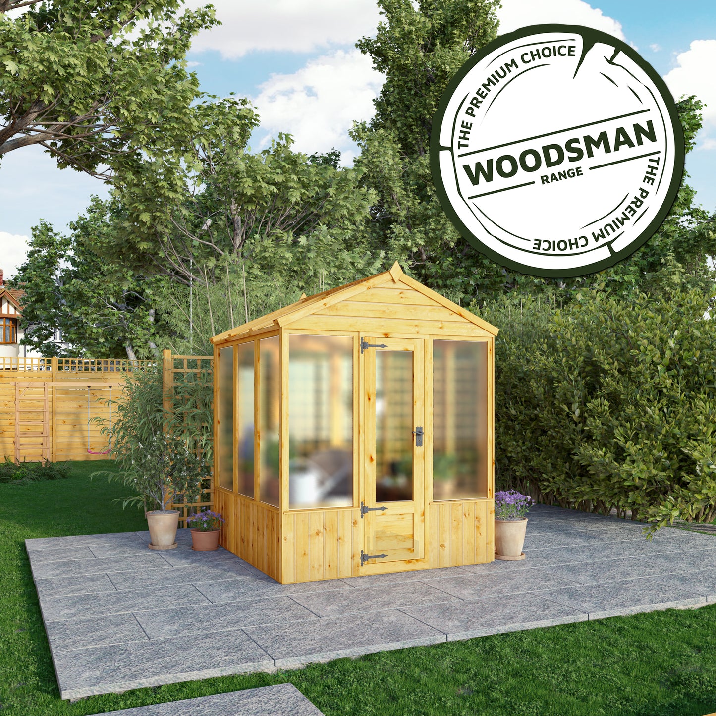 6 x 6 Woodsman Apex Polycarbonate Greenhouse