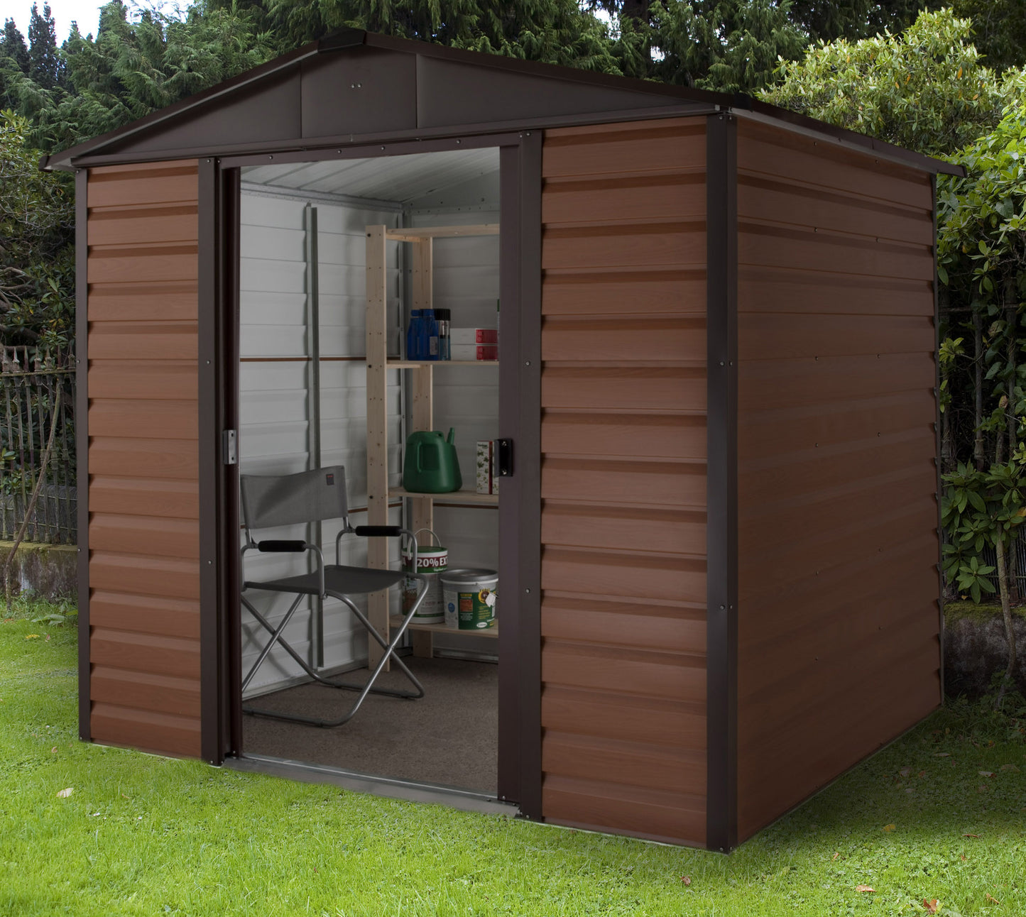 Yardmaster 'Woodview Shiplap' 8' x 6' Metal Shed