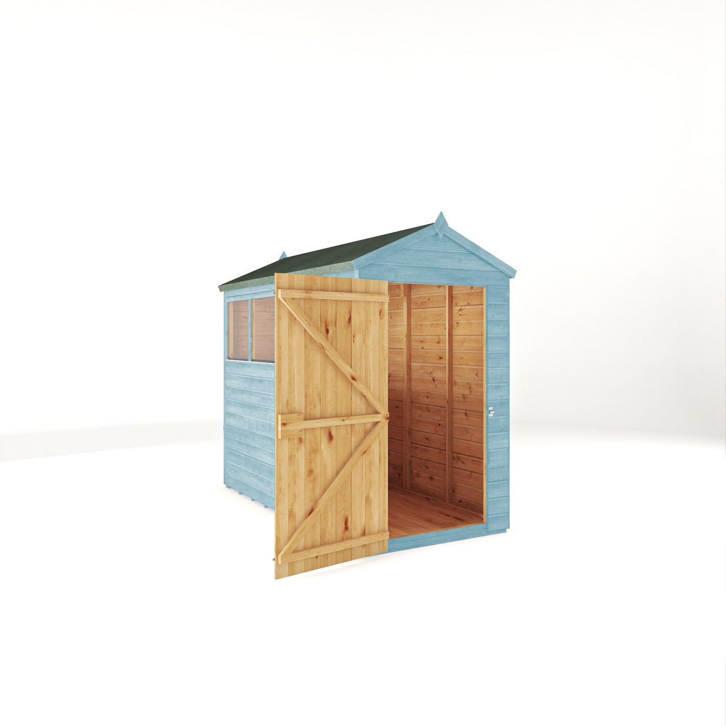 8 x 4 Ready Painted Woodsman Shiplap Apex Wooden Shed