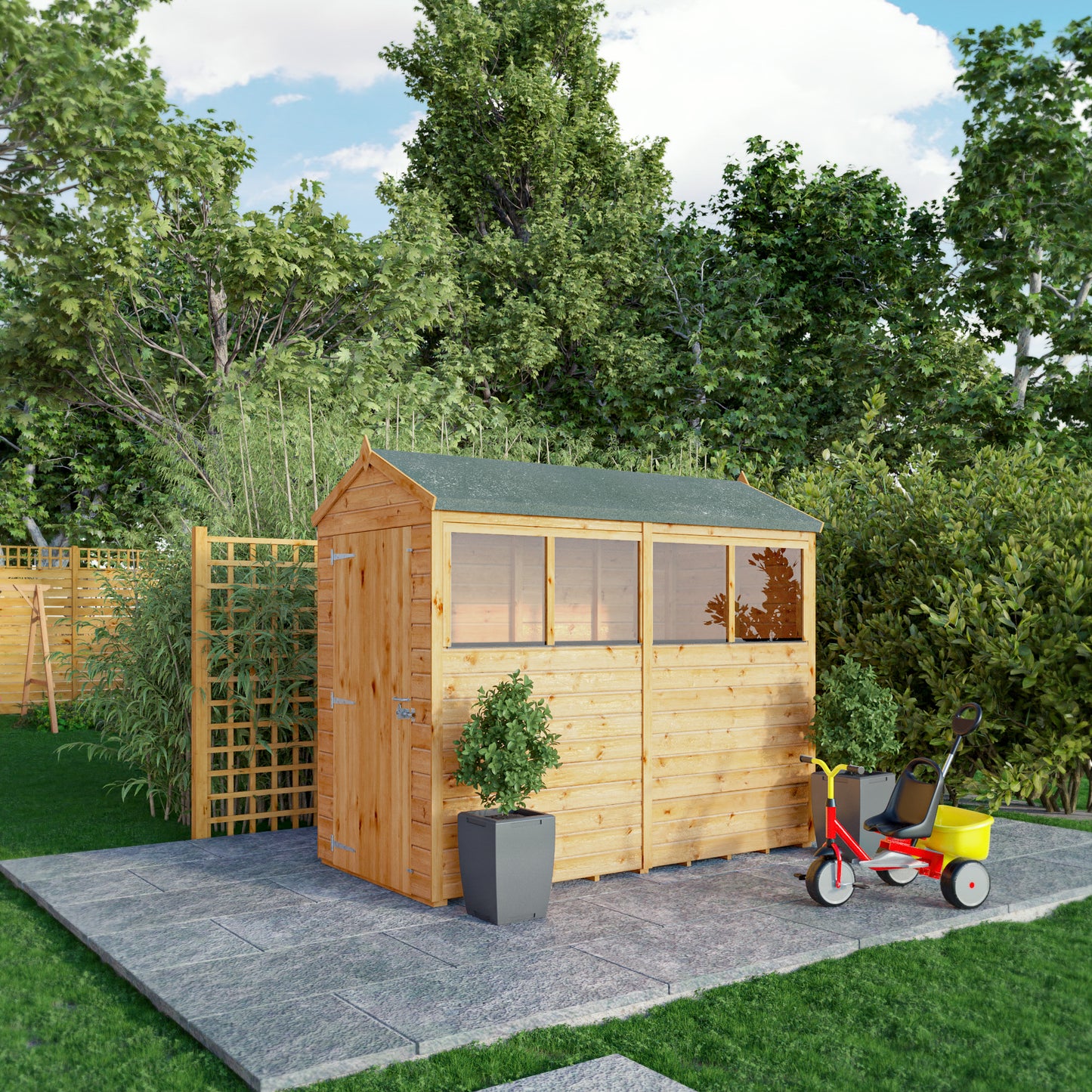 8 x 4 Woodsman Shiplap Apex Wooden Shed