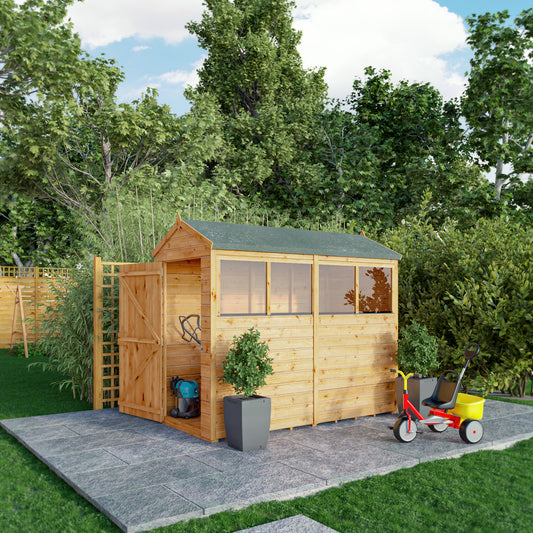 8 x 4 Woodsman Shiplap Apex Wooden Shed