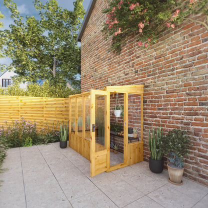 8 x 4 Woodsman Pent Lean-To Styrene Greenhouse