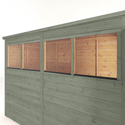 8 x 4 Ready Painted Woodsman Shiplap Pent Wooden Shed