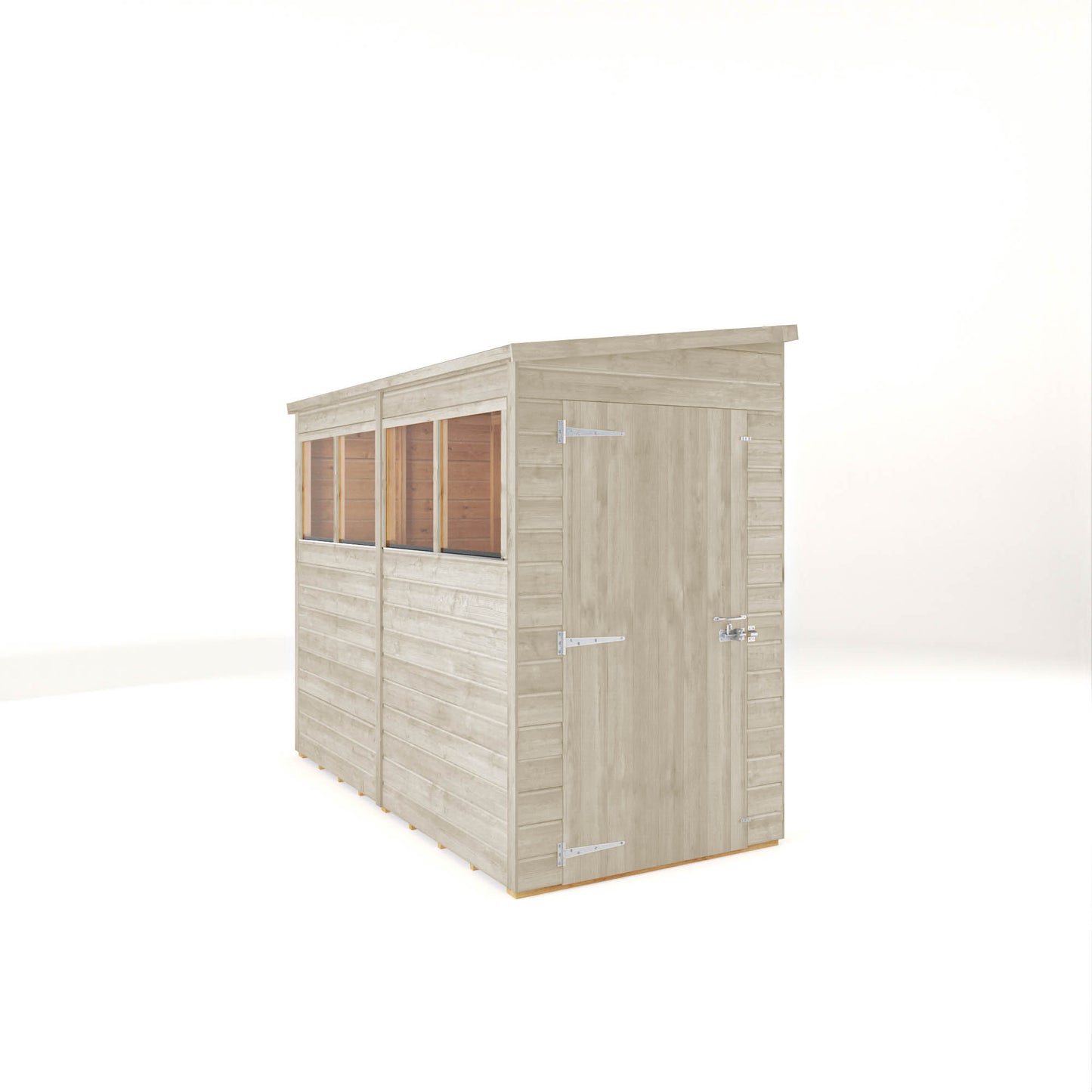 8 x 4 Ready Painted Woodsman Shiplap Pent Wooden Shed