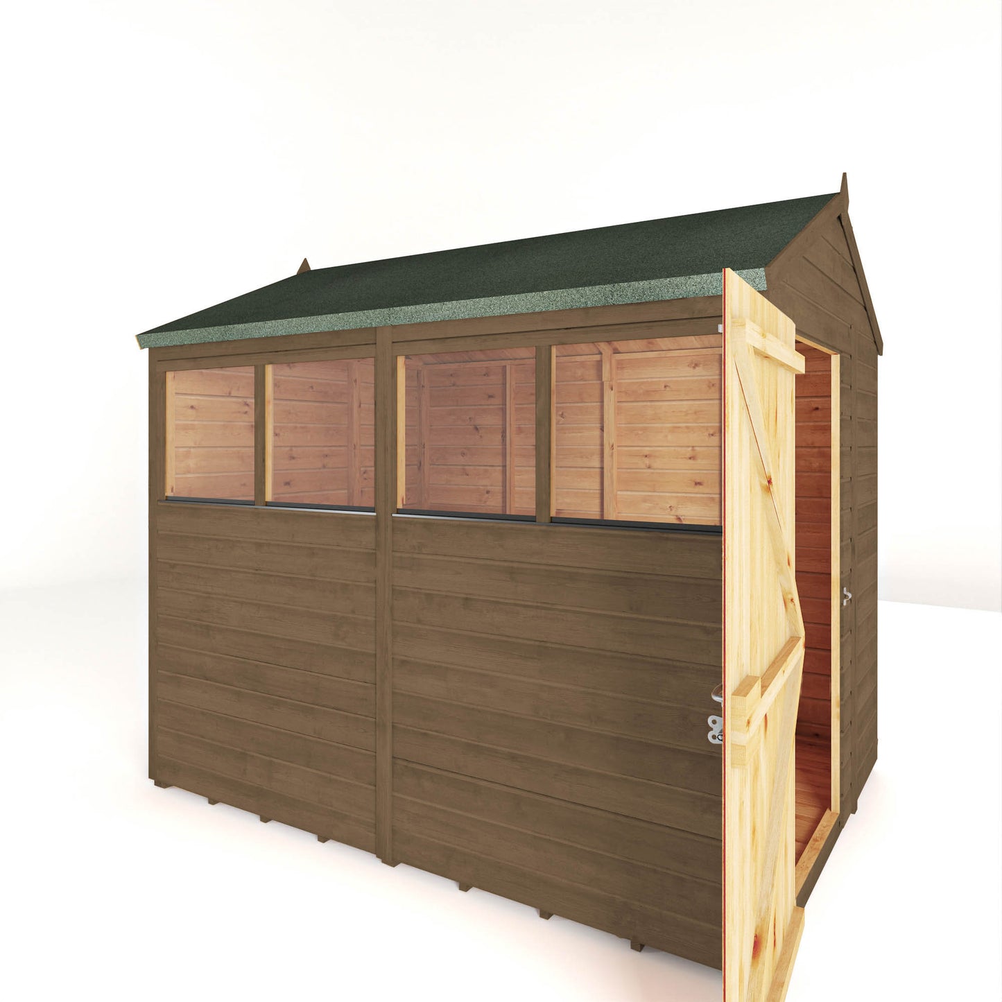 8 x 6 Ready Painted Woodsman Shiplap Apex Wooden Shed