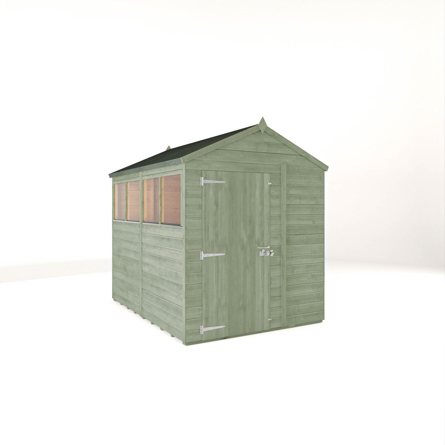 8 x 6 Ready Painted Woodsman Shiplap Apex Wooden Shed