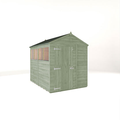 8 x 6 Ready Painted Woodsman Shiplap Apex Wooden Shed