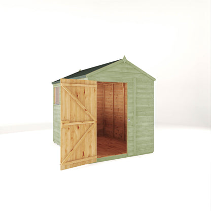 8 x 6 Ready Painted Woodsman Shiplap Apex Wooden Shed