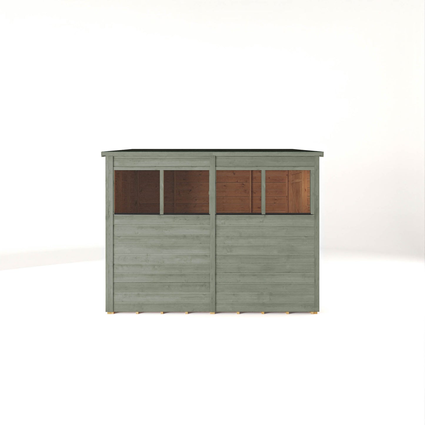 8 x 6 Ready Painted Woodsman Shiplap Pent Wooden Shed