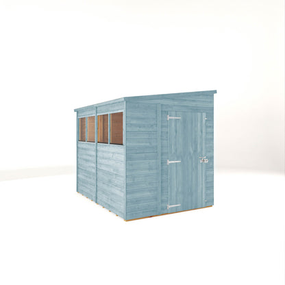 8 x 6 Ready Painted Woodsman Shiplap Pent Wooden Shed