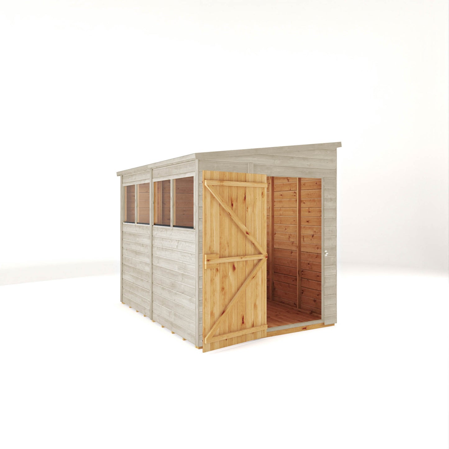 8 x 6 Ready Painted Woodsman Shiplap Pent Wooden Shed