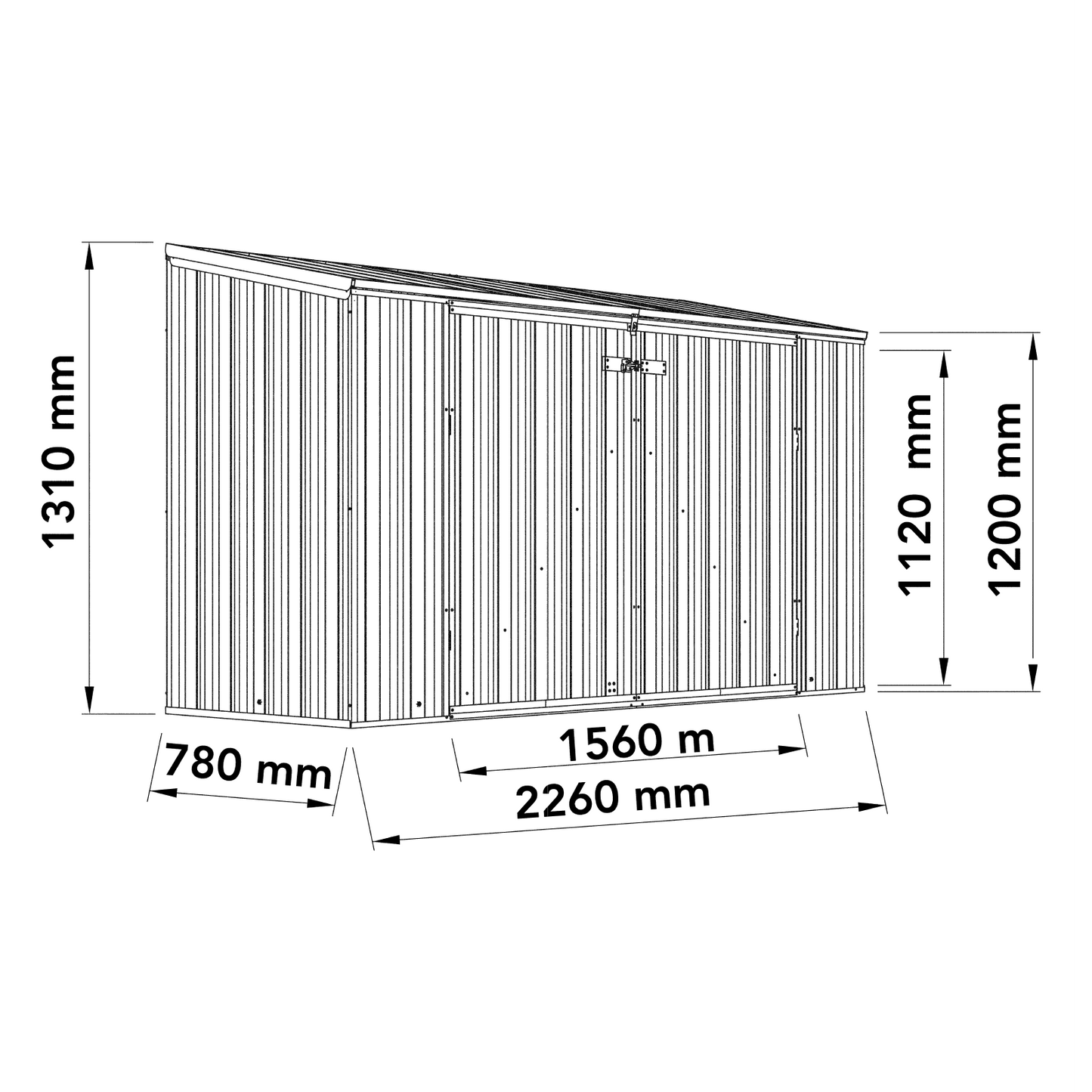 Absco 7 x 3 Woodland Zinc Metal Bike Store