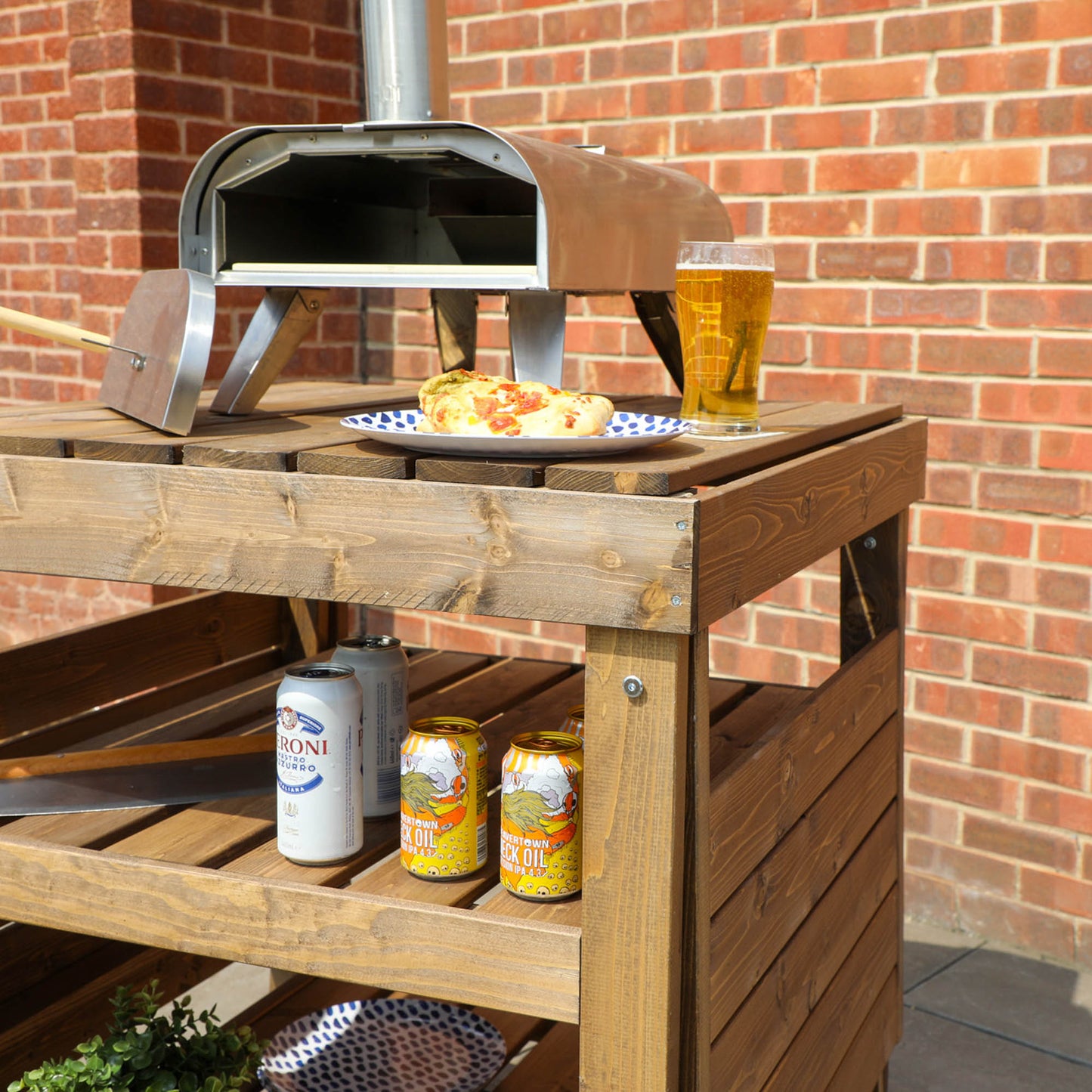 Pressure Treated Pizza Oven and BBQ Table