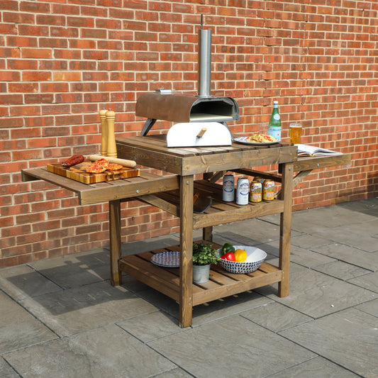 Pressure Treated Pizza Oven and BBQ Table