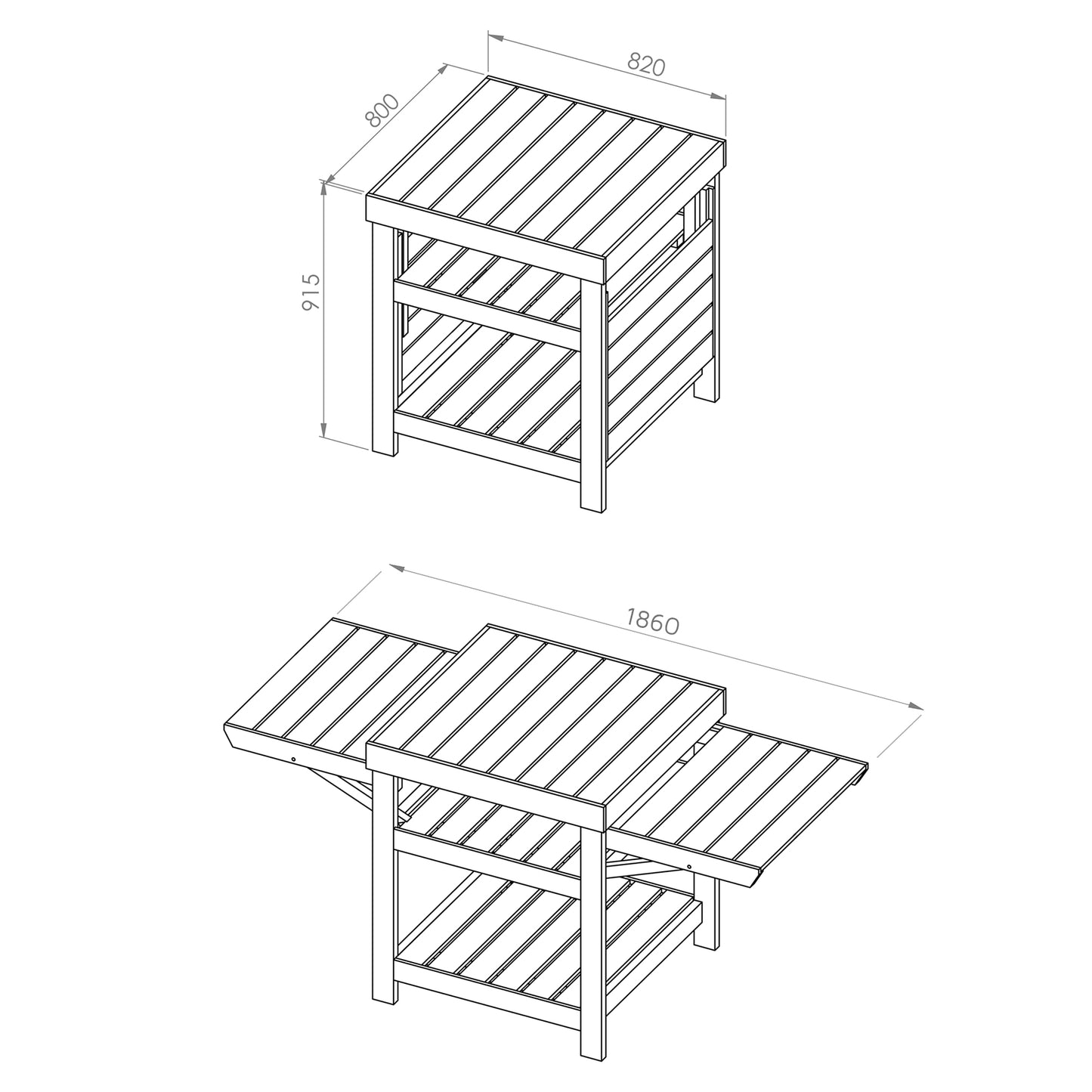 Pressure Treated Pizza Oven and BBQ Table