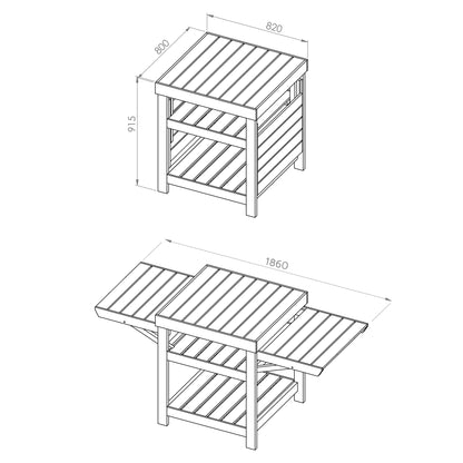 Pressure Treated Pizza Oven and BBQ Table