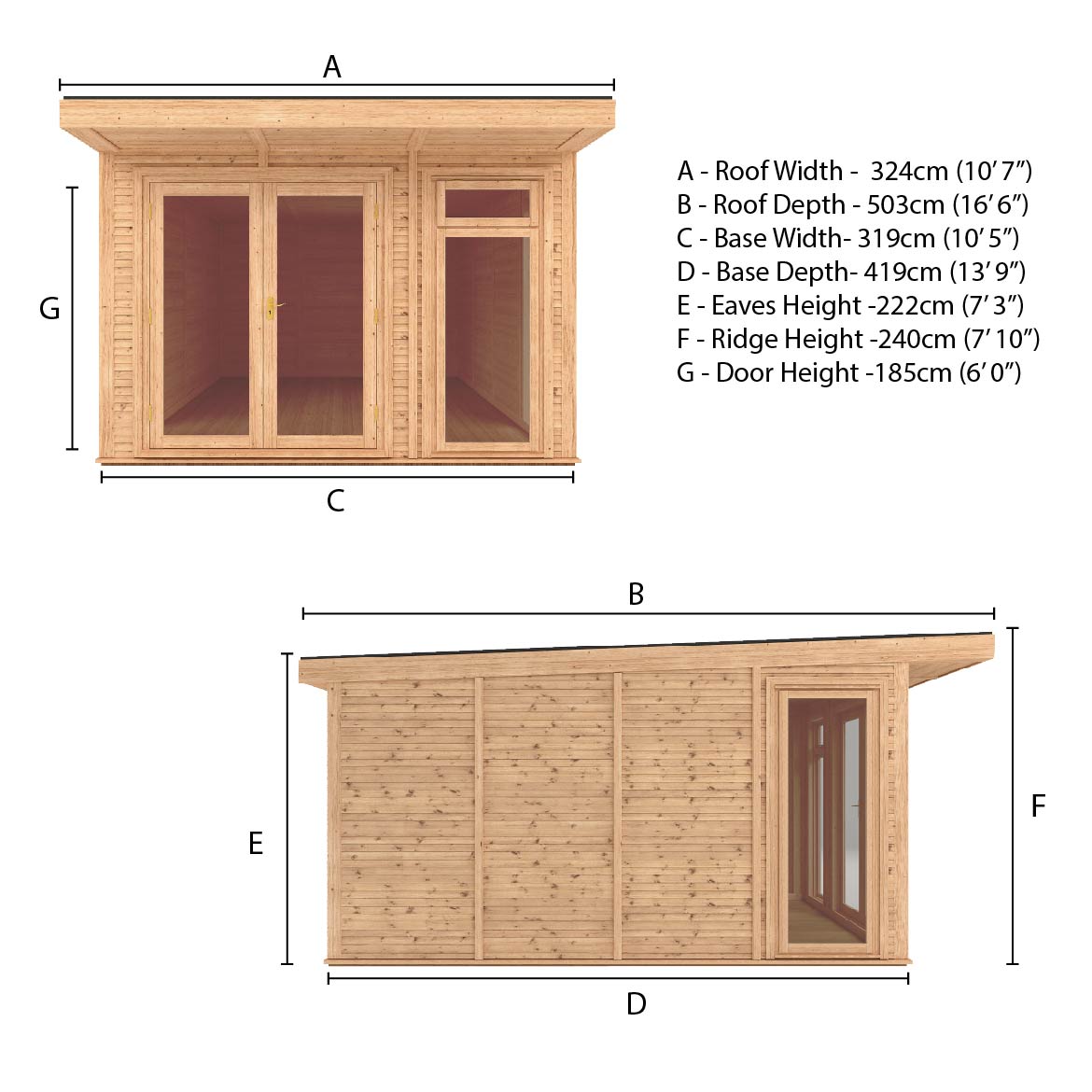 The Edwinstowe 3m x 4m Premium Insulated Garden Room