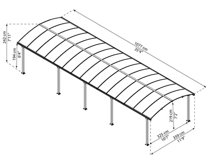 Canopia by Palram Carport Arcadia 10600 - Grey