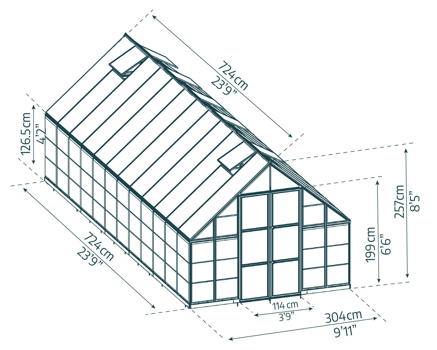 Canopia by Palram 10 x 24 Balance Silver Greenhouse