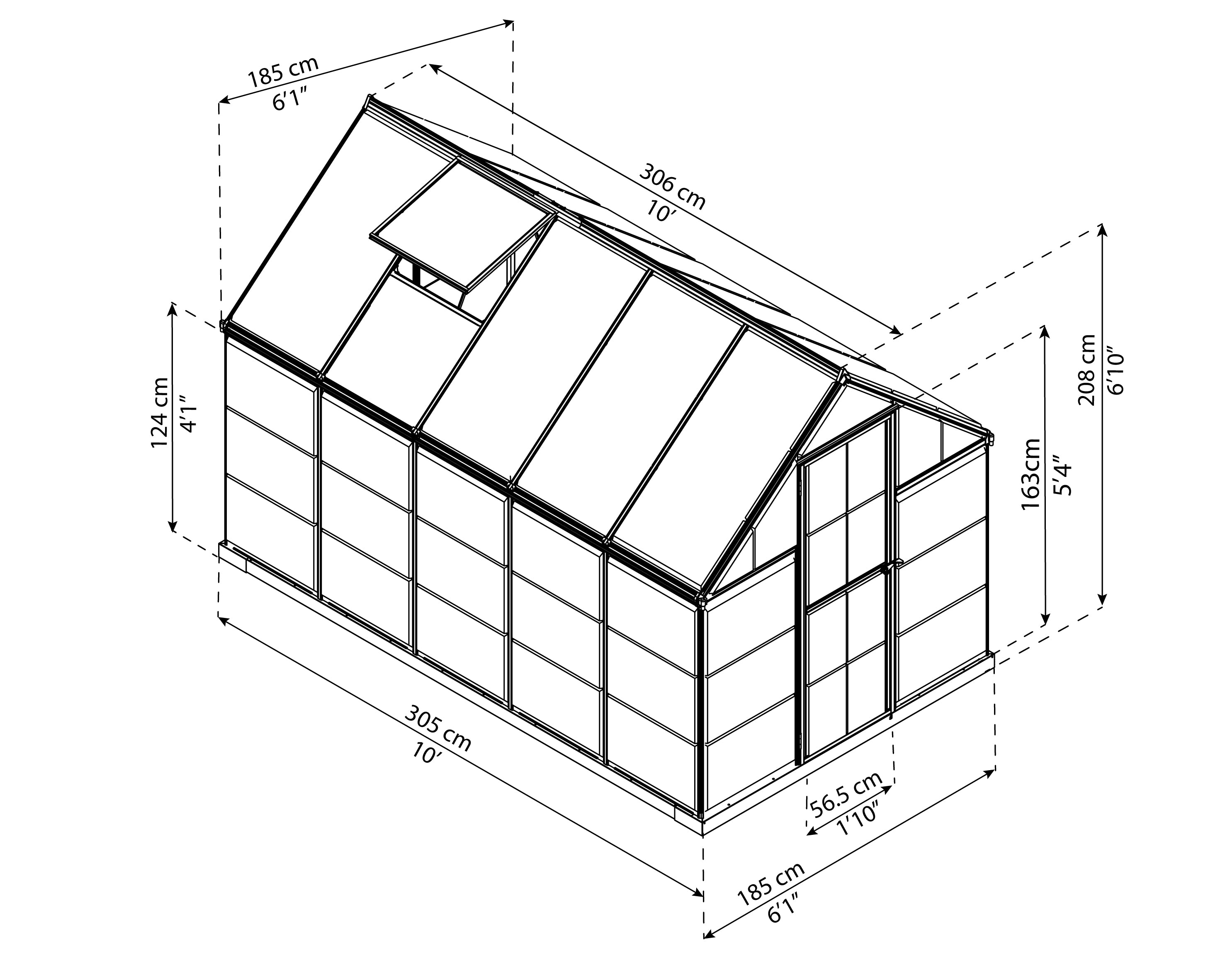 Canopia by Palram 6 x 10 Hybrid Greenhouse Green – Waltons