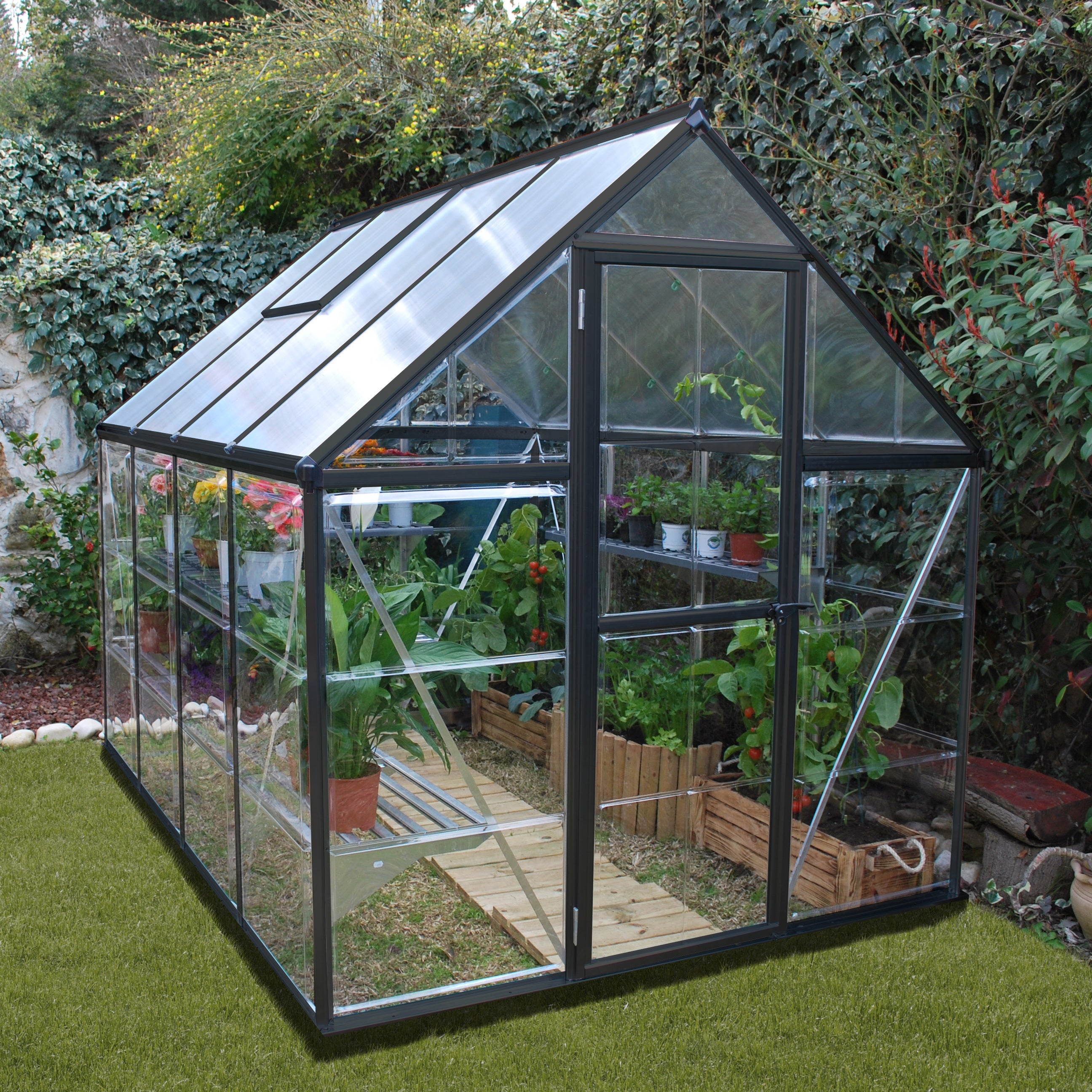 Canopia by Palram 6 x 8 Hybrid Greenhouse Grey – Waltons