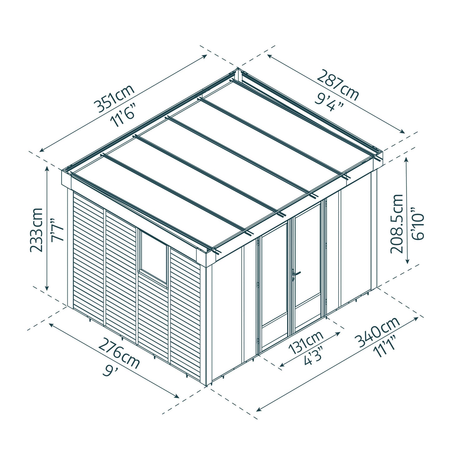 Canopia by Palram 10 x 12 Copenhagen Garden Studio