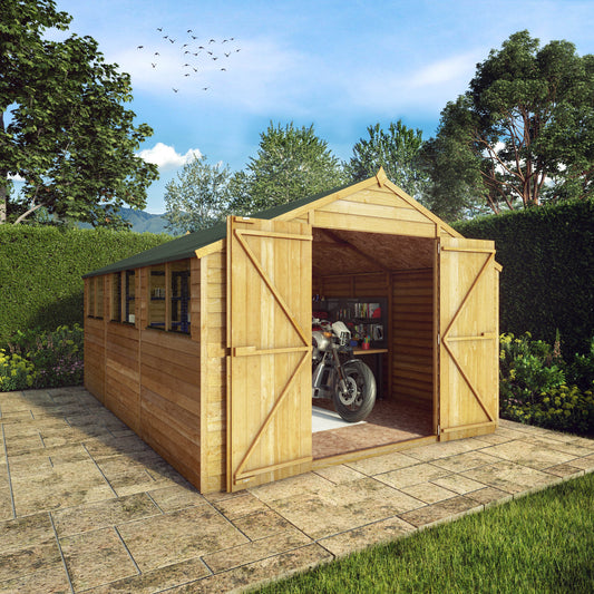 15 x 10 Value Overlap Double Door Apex Garden Shed