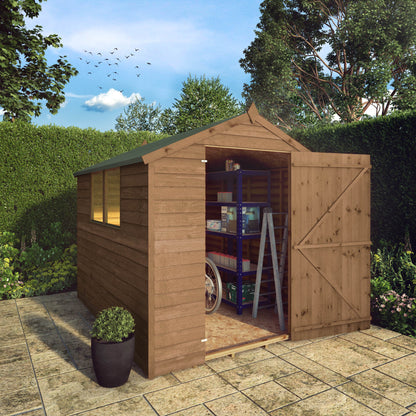 8 x 6 Pressure Treated Ultra Value Overlap Apex Wooden Shed