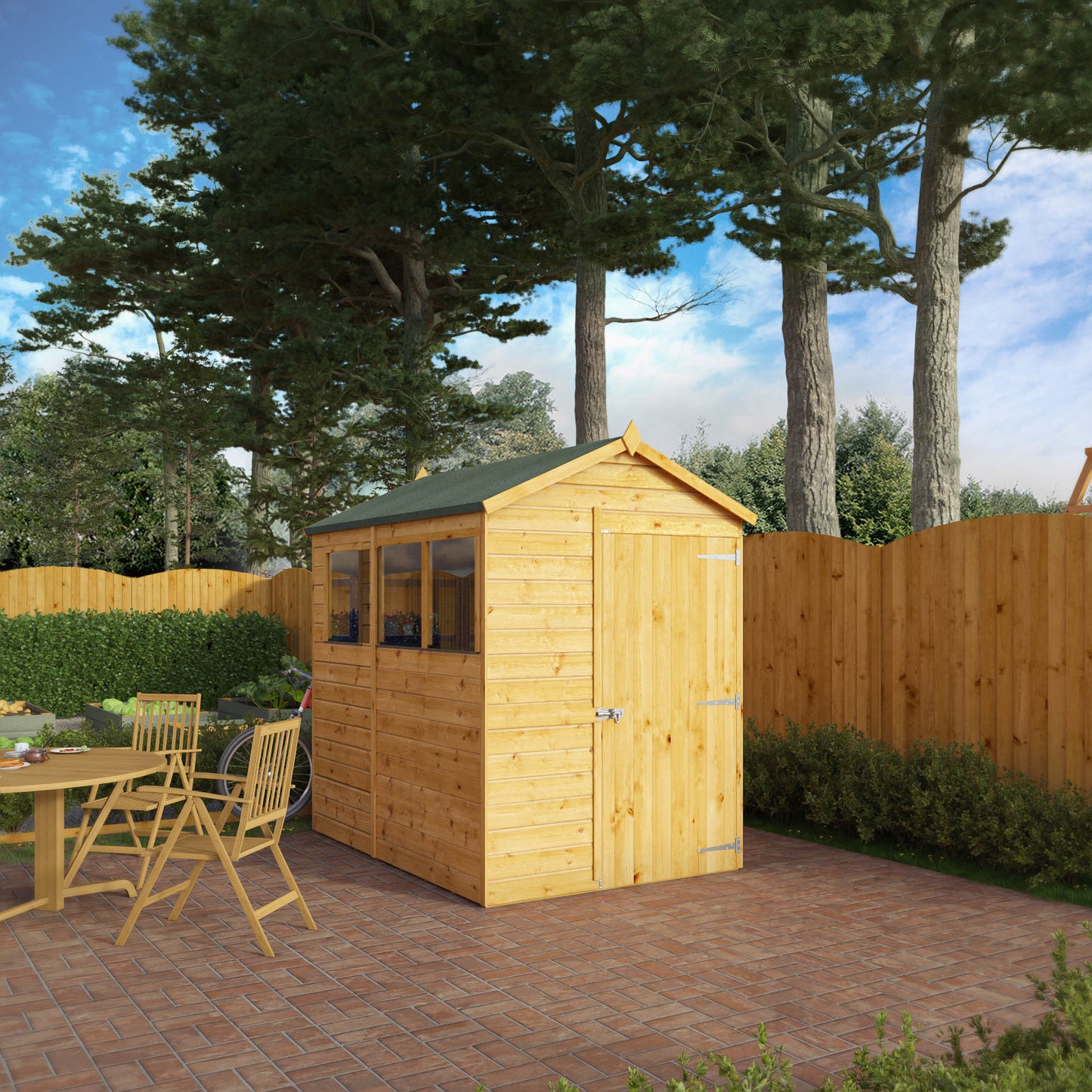 7 x 5 Modular Shiplap Apex Wooden Shed