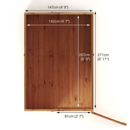 7 x 5 Modular Shiplap Apex Wooden Shed