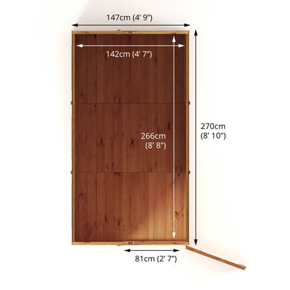 9 x 5 Modular Shiplap Apex Wooden Shed