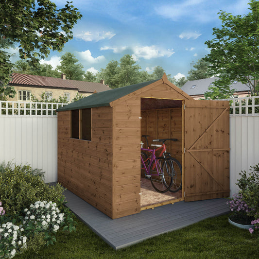 8 x 6 Pressure Treated Ultra Value Shiplap Apex Wooden Shed