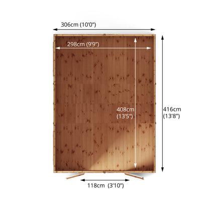 14 x 10 Ready Painted Premium Shiplap Apex Workshop