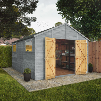 14 x 10 Ready Painted Premium Shiplap Apex Workshop