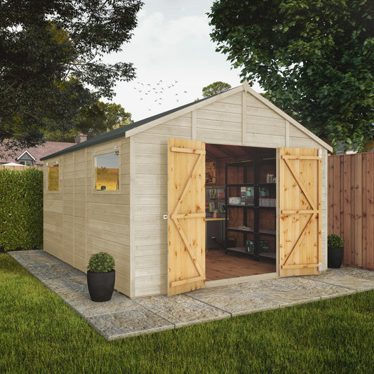 14 x 10 Ready Painted Premium Shiplap Apex Workshop