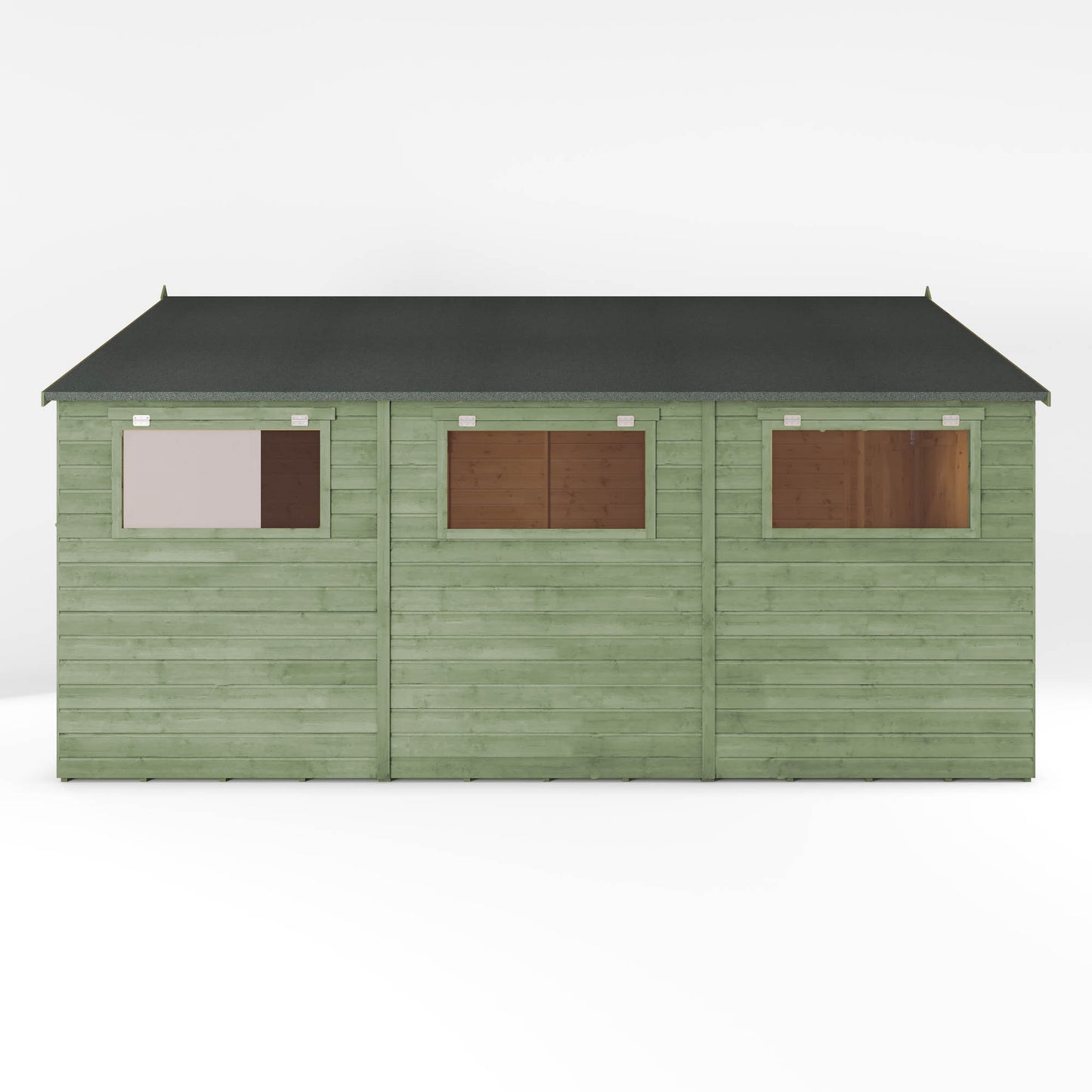 15 x 10 Ready Painted Premium Shiplap Apex Workshop