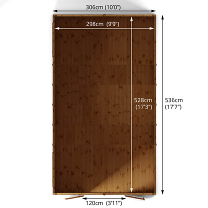 18 x 10 Ready Painted Premium Shiplap Apex Workshop