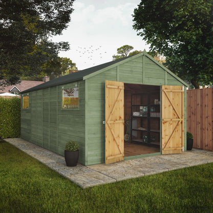 18 x 10 Ready Painted Premium Shiplap Apex Workshop