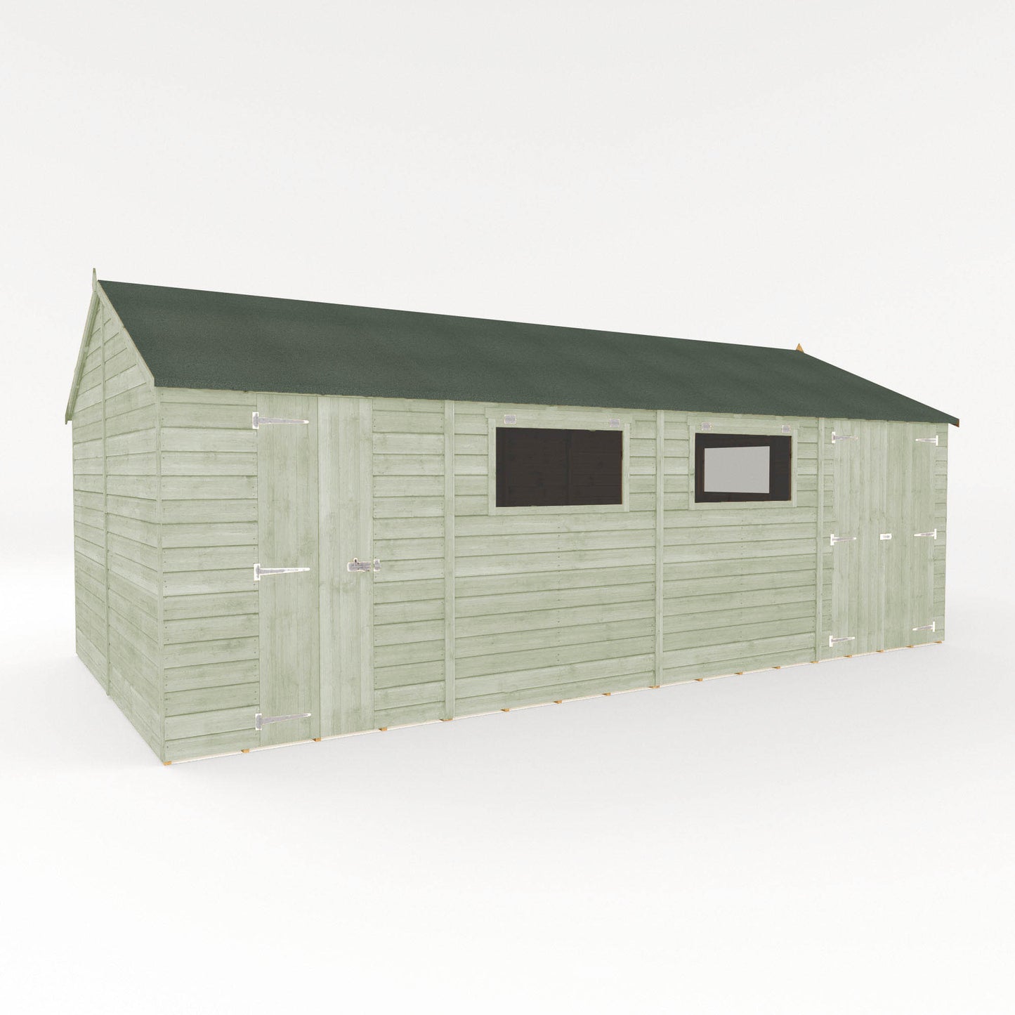 20 x 10 Ready Painted Premium Shiplap Reverse Apex Workshop